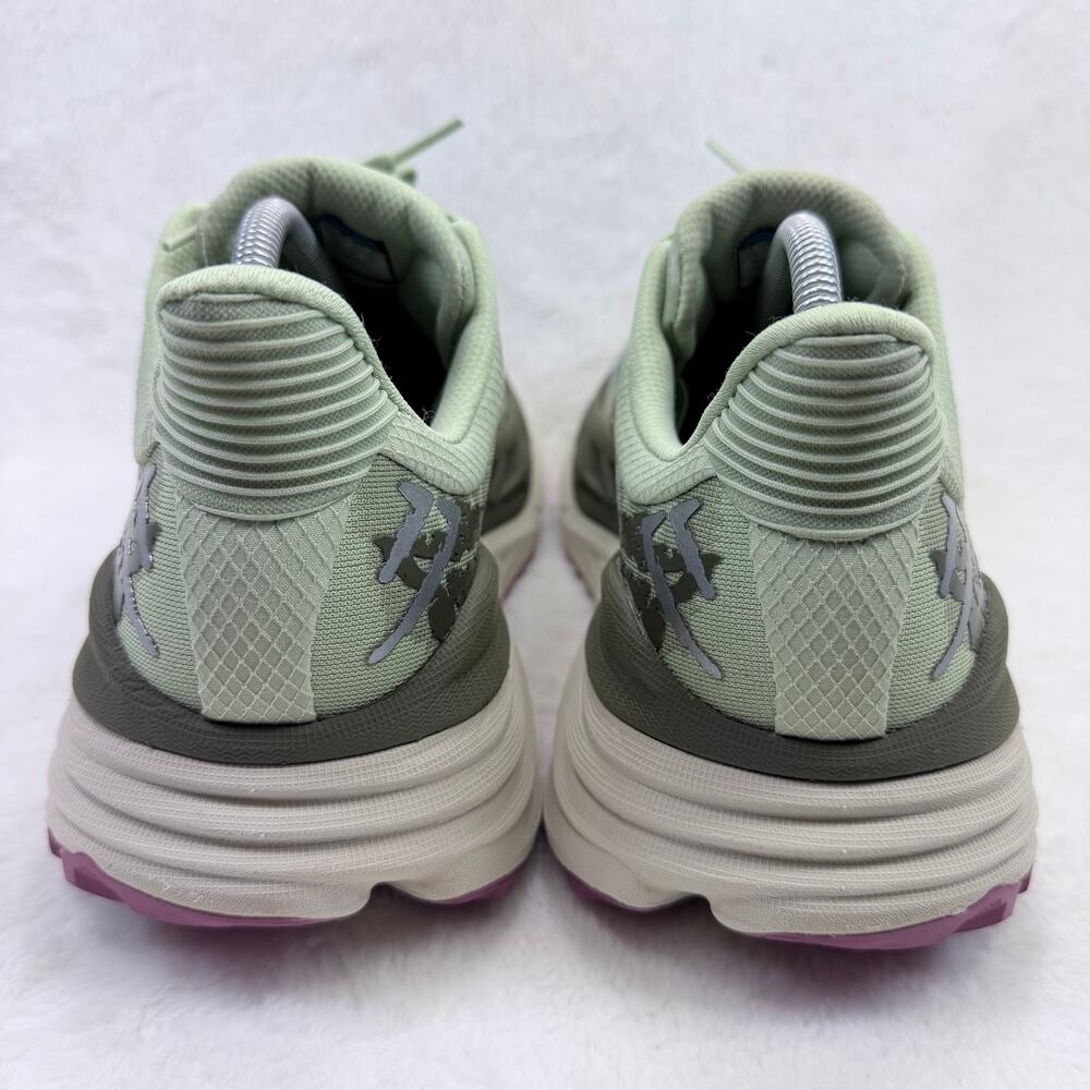 HOKA Stinson 7 Womens Trail Running Shoes Seed Green Beet Root Size 10.5 Sneaker - Picture 4 of 10